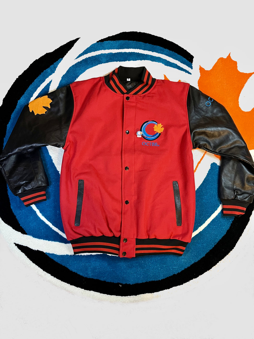 Red/Black OCTBR Varsity Jacket